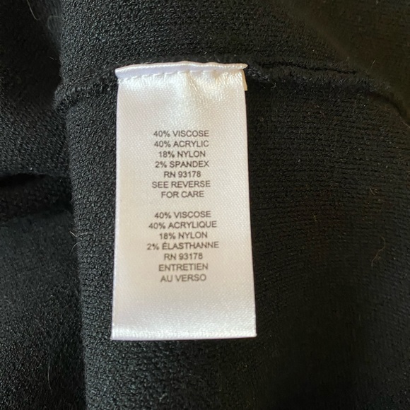 Tahari Women’s Zip-Up Crew Neck Sweater Black Size Small - Picture 4 of 5